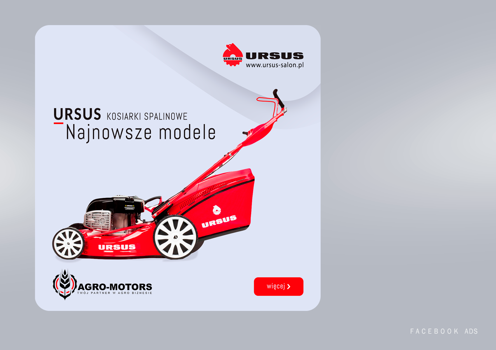 Projekt reklamy dealera sprzętu rolniczego.
